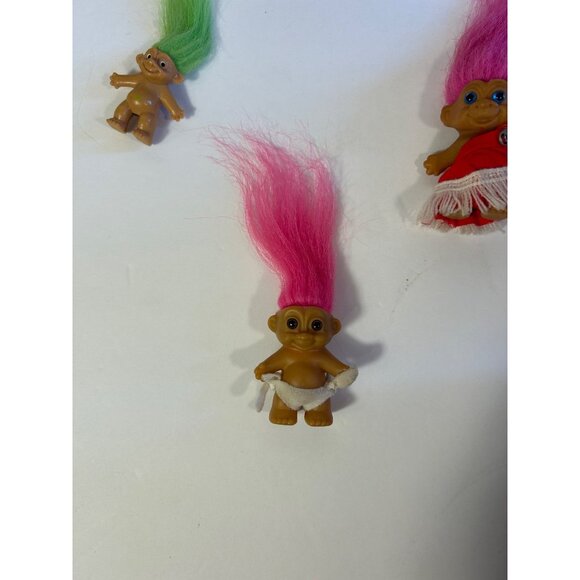 Vintage Assorted Troll Dolls Lot With Police Officer Hand Puppet & Colorful Hair - Picture 4 of 11